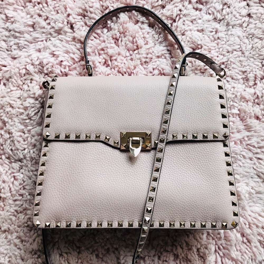 VALENTINO GARAVANI 🌹 ROCKSTUD TOP HANDLE SATCHEL